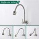 thumbnail image 2 of Grifo de cocina de pared Giratorio de 360° con funciones Fregadero de cocina Grifo mezclador Agua fría Refrigeración simple Grifo de pared en superficie cepillada Tubo de cocina de resorte Ormromra WLJ-4136, 2 of 5