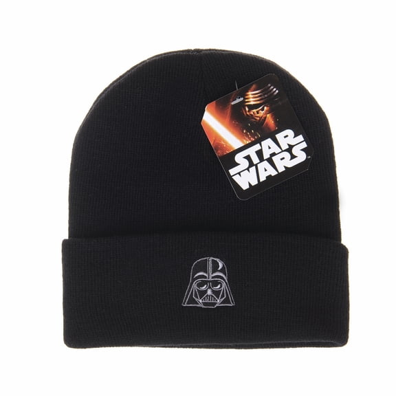 WITHMOONS Starwars Beanie Hat Darth Vader Embroidery Licensed HL5581 (Black)