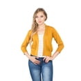 thumbnail image 5 of G-Style USA Women's 3/4 Sleeve Open Front Cropped Cardigan Sweater (S-XL), 5 of 7