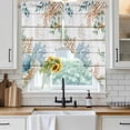 thumbnail image 6 of Beach Coastal Swag Curtains for Kitchen/Bedroom/Living Room, Summer Nautical Coral Shell Botanical Vintage Scalloped Curtains 63 Inch Long, Window Swag Topper Curtains Valances 2 Panels Set 36"x63", 6 of 8