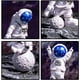 thumbnail image 4 of Modelo en miniatura de decoración de astronauta moderno, estatua de astronauta espacial, figuras creativas, manualidades, decoración del hogar/sala de estar/oficina/habitación de niños, 4 of 5