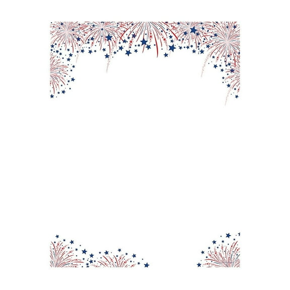 Great Papers! Fireworks Patriotic Letterhead Multicolor 80/Pack (2019052)