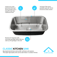thumbnail image 3 of KBFmore Classic 30 Inch 18 Gauge Undermount Single Bowl Stainless Steel Kitchen Sink with Strainer and Grid, 3 of 11