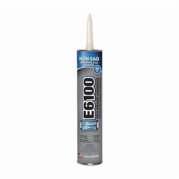 Eclectic Products Adhesive, E6100 Series, Gray, 10.2 oz, Cartridge 252041