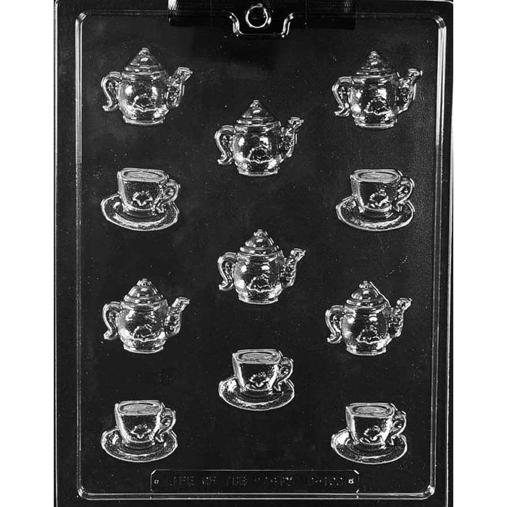 Bite Size Tea Pots and Tea Cups Chocolate Mold - D100 - Includes ...