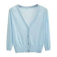 thumbnail image 1 of ZICTH Plus Size Cardigans for Women V Neck Cardigan Sweater Plus Jacket Solid Color Knitted Sweater Womens Cardigan Trendy, 1 of 6
