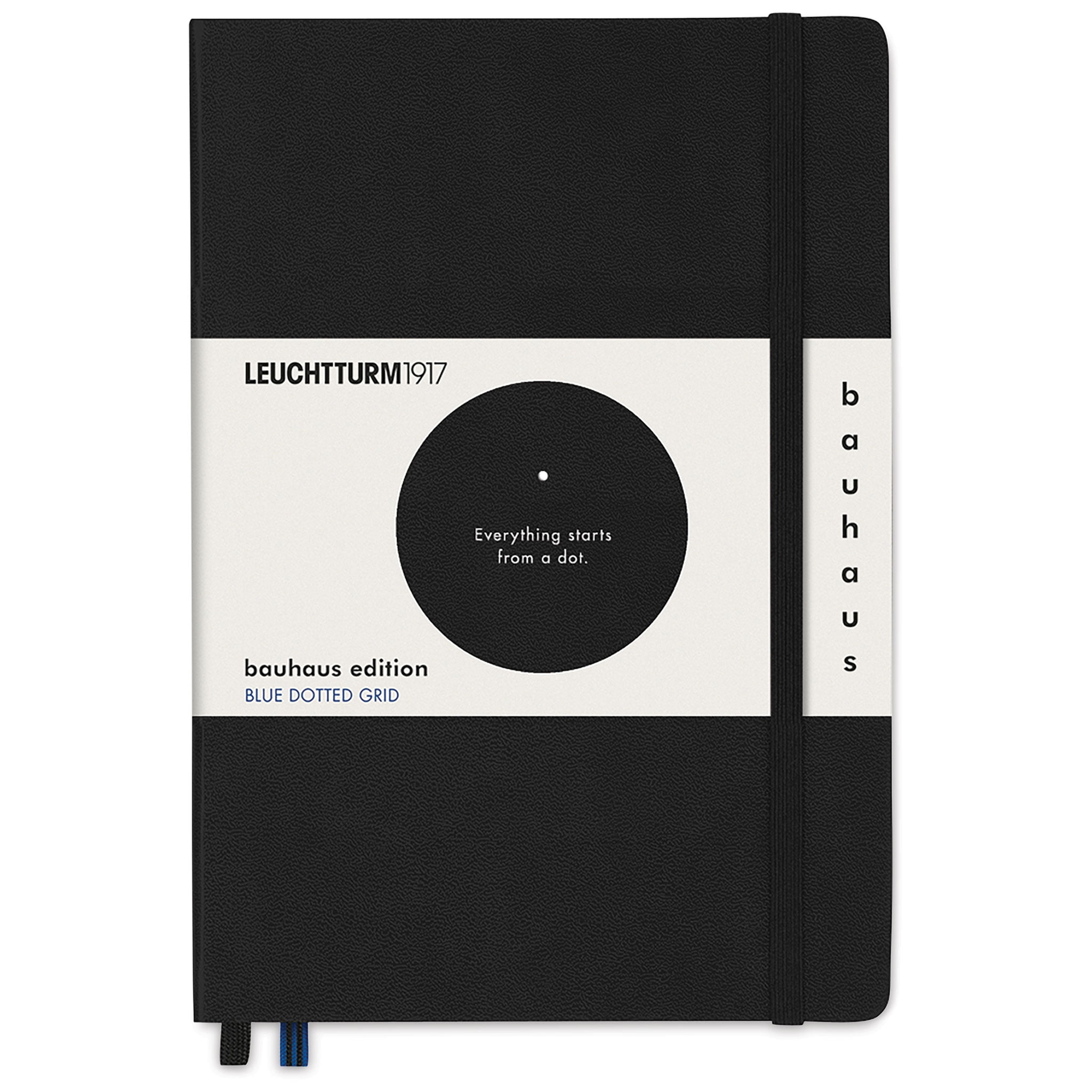 Leuchtturm1917 Bauhaus Notebook Black/Royal Blue, 53/4" x 81/4