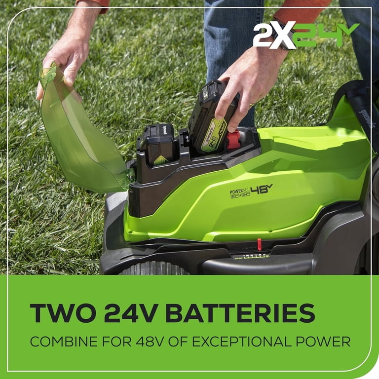 Greenworks 48V (24V x 2) 17-Inch Brushless Push Mower Kit with 4.0