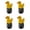 Black Yellow, variant on 4 Pack Cute Duck Glow in The Dark Tire Valve Caps Auto Tire Valve Stem Caps Decorative Tire Valve Caps for Cars Motorcycles and Bicycles (Black Yellow)