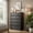 Black, variant on Demi Bonn 45" Tall 5-Drawer Modern Wood Dresser, Slim Space-Saving Chest with Curved Mid-Century Design for Bedroom, Living Room & Hallway, Black