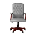 thumbnail image 5 of Regency Ivy League Clubhouse Dining or Meeting Swivel Chair- Grey/ Mahogany, 5 of 8