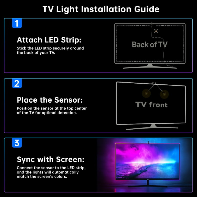 Froura TV LED Cuttable Rgb LED Strip for 70-85