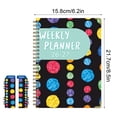 thumbnail image 2 of Tuvgenk Spiral Notebook Multicolor A5 Subject Notebook Thick Dotted Planner Work and Exercise Schedule Book Travel Diary, 2 of 7