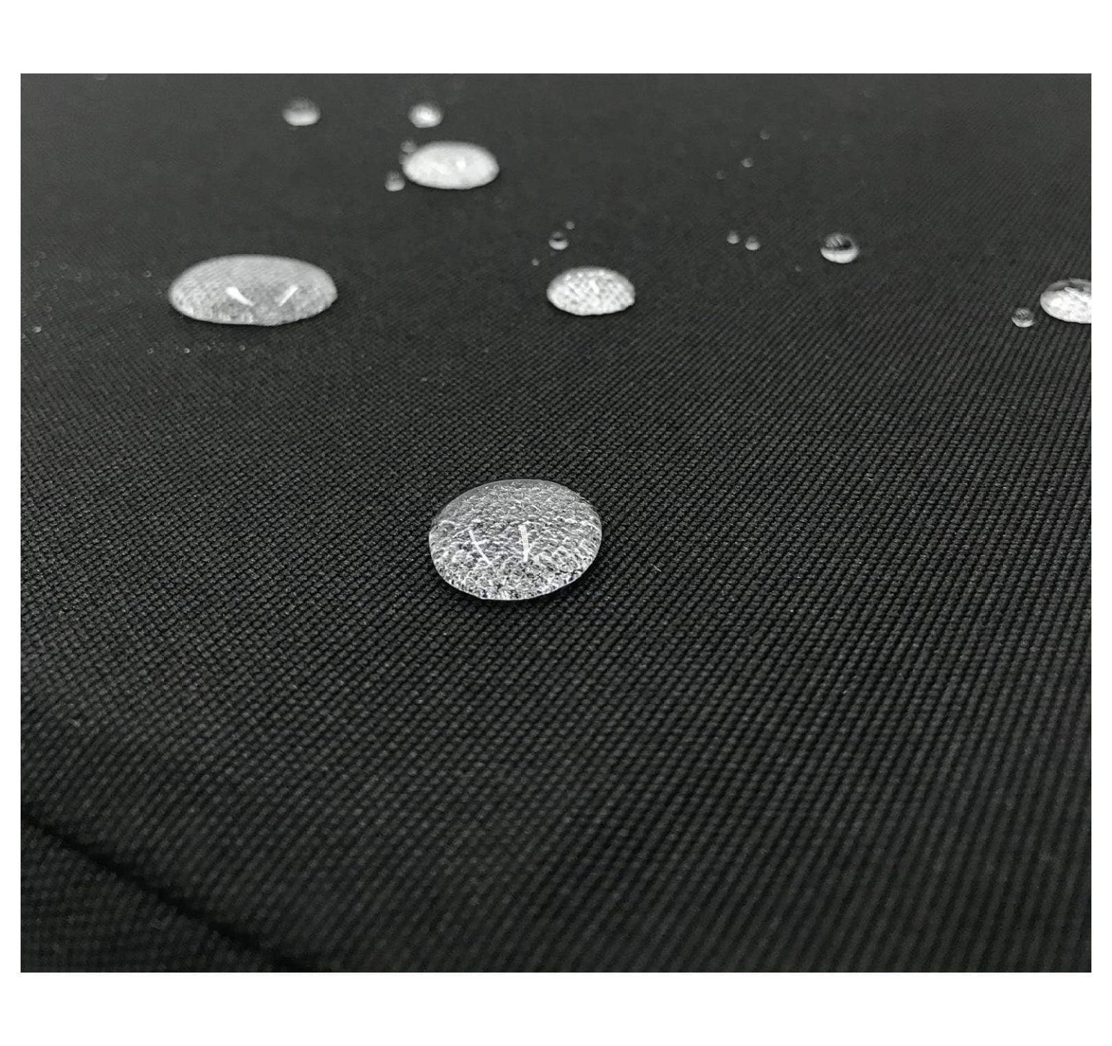 Indoor Outdoor Water High UV Resistant Patio Chair Cushion Cover (Just Black, 22"x20"x4" (2 Covers))
