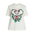 thumbnail image 4 of Mickey Mouse Women's Christmas Graphic Tee with Short Sleeves, Sizes XXS-XXL, 4 of 5
