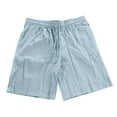 thumbnail image 4 of DBAIXID Shorts for Men Athletic Casual Realxed Trendy Lightweight Drawstring Mens Shorts Summer Stretch Essential Quick Dry Loose-Fit Yoga Shorts Light Blue XL, 4 of 5