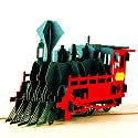 HUNgER Handmade 3D Pop Up Train Birthday cards creative greeting cards Papercraft (Q513201)