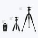 thumbnail image 4 of Trípode Plegable ORANGEMONKIE 50 V con Soporte para Smartphone, Aluminio Ligero y Resistente, 4 of 7