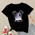 thumbnail image 1 of 100 Years of Wonder Disney T-shirts Classic Mickey Mouse Print Black Tops Aesthetic Harajuku T Shirt Women Streetwear CasualL Gao Jinjia LED, 1 of 2