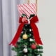 thumbnail image 5 of Sombrero Grande de Poliéster Rojo para La Punta Del Árbol de Navidad, con Lazo a Rayas y Adornos de Piruleta | Decoración Duradera para Árbol de Navidad de 8,6 Pulgadas | Decoración Navideña para El, 5 of 6
