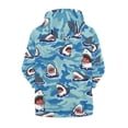 thumbnail image 2 of chaqlin Shark Hoodies for Boys Girls Size 14-16 Casual Full Zip Hoodie Blue Camo Long Sleeve Hooded Sweatshirt Kids School Jacket with Pocket, 2 of 7
