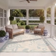 thumbnail image 3 of Safavieh Courtyard Bryanna Floral Indoor/Outdoor Area Rug, Cream/Aqua, 5'3" x 7'7", 3 of 10