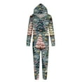 thumbnail image 2 of Odeerbi Christmas Onesie Pajamas for Family Holiday Sleep Jumpsuit Long Sleeve Family Christmas Pajamas Matching Sets Mom Fashion Printed Hooded Jumpsuit Sleepwear PJs Set Green, 2 of 5