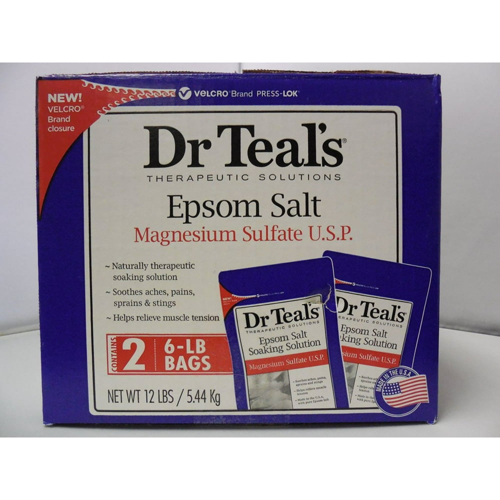 Dr. Teal's Epsom Salt 2 6 Lb Bags Bath Minerals And Salts