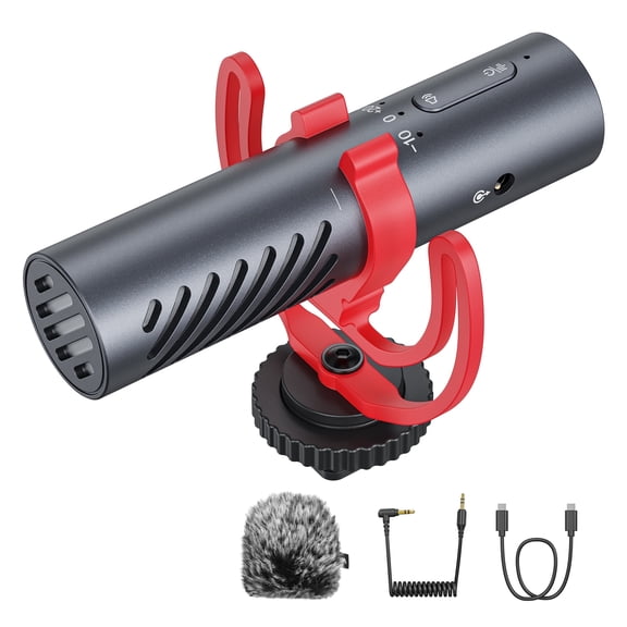 BOYA MM1 AI On-Camera Shotgun Mic, Supercardioid Pickup, 30H with AI Noise Cancellation