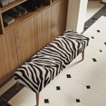 thumbnail image 4 of Psesaysky Zebra Animal Print Stretch Dining Bench Cover, Removable Bench Slipcover Washable Long Seat Cover Protector for Dining Room, Living Room, Bedroom, Kitchen, 4 of 7