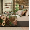 thumbnail image 5 of Beartech Quilt Set King Size Rustic Animal Brown Green Plaid Patchwork Quilt Lightweight Reversible Microfiber Bedspread Coverlet Bedding Set, 5 of 8
