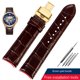 thumbnail image 3 of Correa de reloj de piel de vaca con extremo curvo universal de 20, 21 y 22 mm para Rossini, Tissot, Citizen, Seiko, Jaeger-LeCoultre, correa de reloj para hombre con boca de arco, 3 of 5