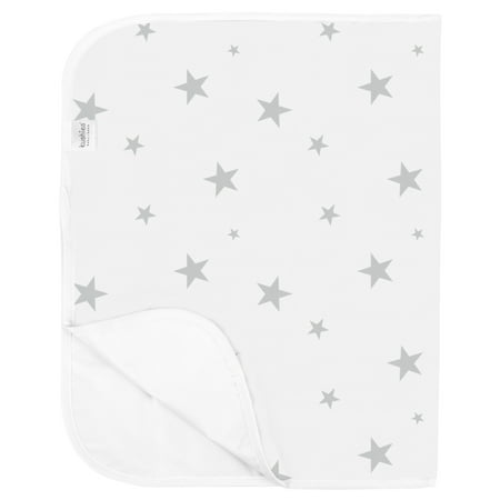 Kushies Portable Changing Pad Organic Jersey Grey Stars