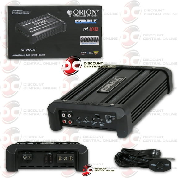 Orion CBT3000.1D Mono Block Class D Compact Car Audio Amplifier 3000W Max