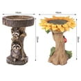 thumbnail image 4 of Bain d'Oiseaux Naturel Facile à Nettoyer en Résine Petit Raton Laveur Tournesol Mangeoire pour Oiseaux Déco de Jardin, 4 of 6