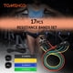 thumbnail image 3 of TOMSHOO 17Pcs Bandas de resistencia Set Fintess de ejercicio Bandas de rehabilitación Ejercicio Band Abanopi Banda deportiva, 3 of 7