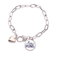 thumbnail image 1 of Be Mine Cute Quote Handwrite Heart Chain Bracelet Jewelry Charm Fashion, 1 of 3