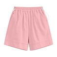 thumbnail image 5 of Bixock Maternity Shorts High Waisted Over The Belly Workout Cargo Pants with Pockets Cotton Linen Blend Wide Leg Pregnancy Pants with Pockets Maternity Clothes, 5 of 6