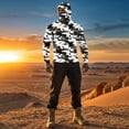 thumbnail image 5 of Men's UPF 50+ Cooling Compression Hoodie, Long Sleeve Muscle Rash Guard Fishing Shirt with Integrated Face Mask Lightweight Summer Outdoor Tops, 5 of 6