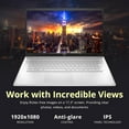 thumbnail image 4 of HP 17.3" FHD IPS Business Laptop, Intel i5-1334U, 32GB RAM, 1.16TB Storage (1TB SSD+160GB Docking Station Set), Intel Graphics, Full-Size Keyboard, Fingerprint Reader, Wi-Fi 6, Windows 11 Pro, Silver, 4 of 9