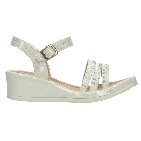 Sandalia Yuyin Niña Perla Casual Tacón T18-22 beige 18
