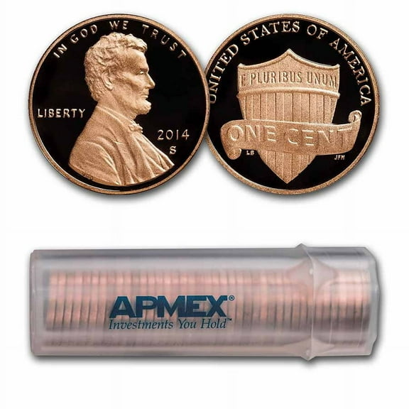 2014-S Lincoln Cent 50-Coin Roll Proof