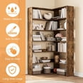 thumbnail image 3 of Ourlova 6 Tier Corner Bookcase with Baffles, 3 of 6