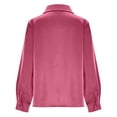 thumbnail image 6 of Admvng Women's Satin Work Shirt Long Sleeve Button Down Blouse for Office Formal Wear, 6 of 6