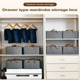 thumbnail image 5 of 2/4PCS Cation Multi Functional Folding Wardrobe Organizer, Multi-functional Folding Wardrobe Boxes, Foldable Drawer Storage Boxes with Handles(18.5*11.02*7.87 inches) (Grey*4), 5 of 7