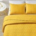 thumbnail image 5 of Mocaletto Luxury 2 Piece Twin Size Quilts, Elegant&Reversible Quilt Set Yellow Bedding Set with Pillow Sham, Soft Lightweight Microfiber Bedspread, Twin Size Bedding Coverlet, 5 of 7