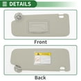 thumbnail image 6 of Unique Bargains Left Driver Side Car Sun Visor for Chevrolet Cruze 2011-2016 Plastic with Mirror No.95034253 Gray, 6 of 6