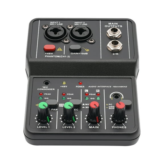 2-Channel Professional Audio DJ Mixer Console DJ Controller Sound Mixer