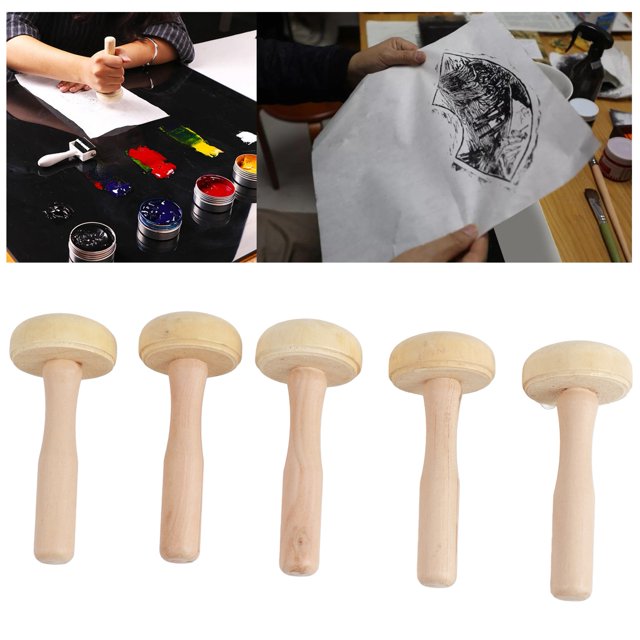 Cabeza De Seta De Madera, Seta De Madera Para Frotar, Pintura 3.9x1.5x1.1in Lijado Suave Para Dibujo Infantil