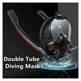 Snorkeling Mask Double Tube Silicone Full Dry Diving Mask Adult